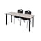 Kee Rectangle Tables > Training Tables > Kee Table & Chair Sets, 66 W, 24 L, 29 H, Maple MT6624PLBPBK47BK - alternate 1